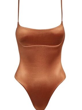 Sausalito One Piece - Bronze Shiny Jersey - Bronze Shiny Jersey/ size V